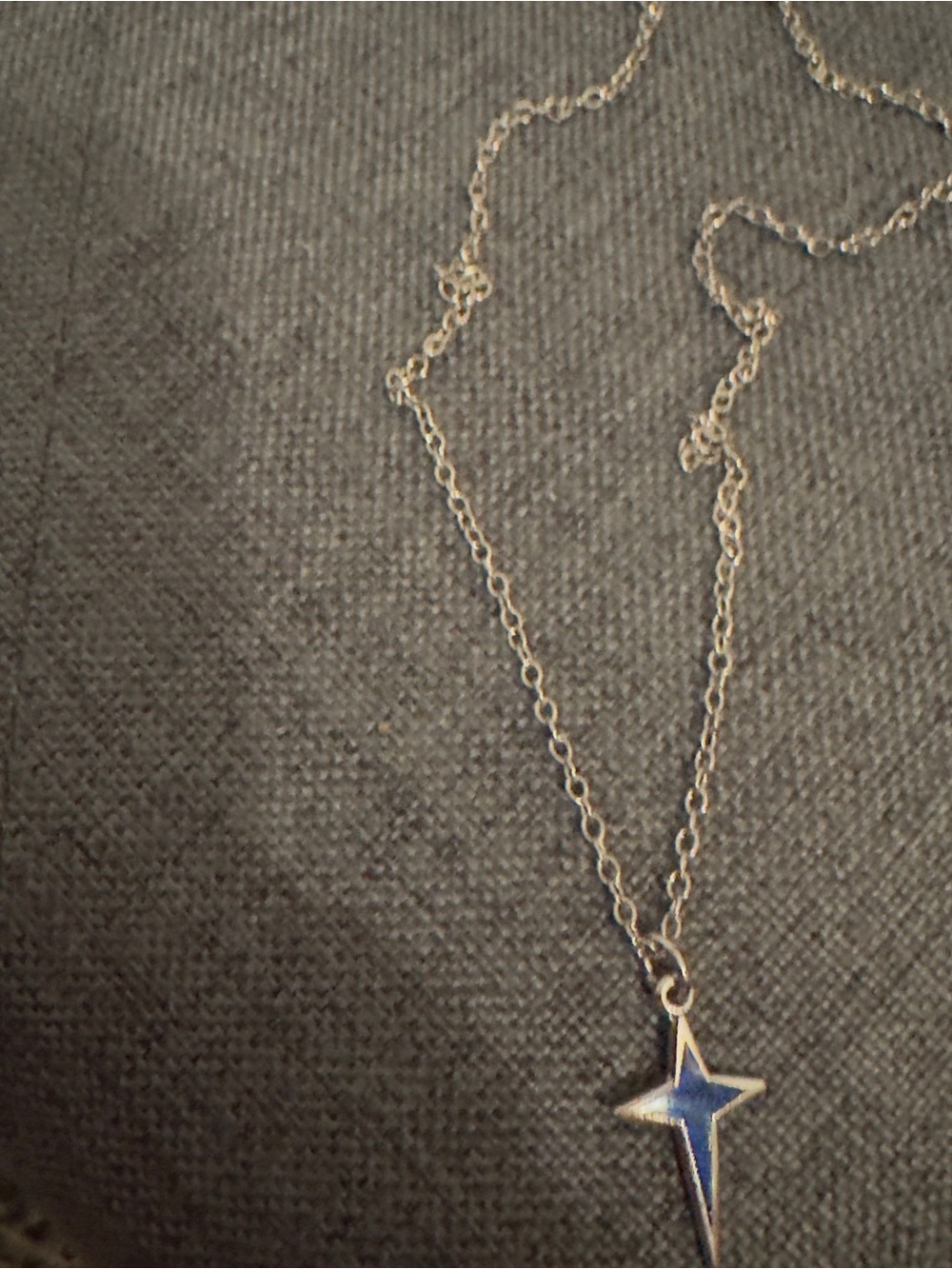 Blue Star Pendant Necklace on Silver Chain